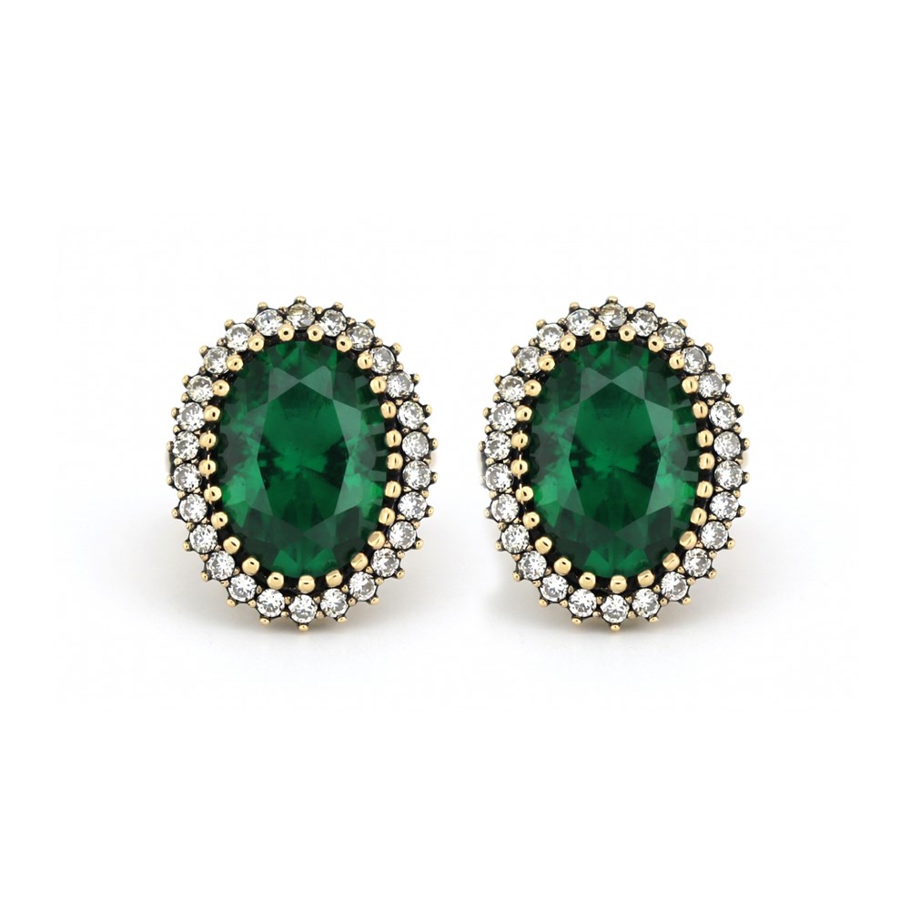 925 Ayar Gümüş Otantik Oval Hürrem Sultan Küpe