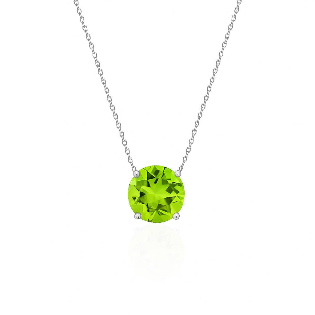 925 Ayar Gümüş Peridot Taşlı Kolye