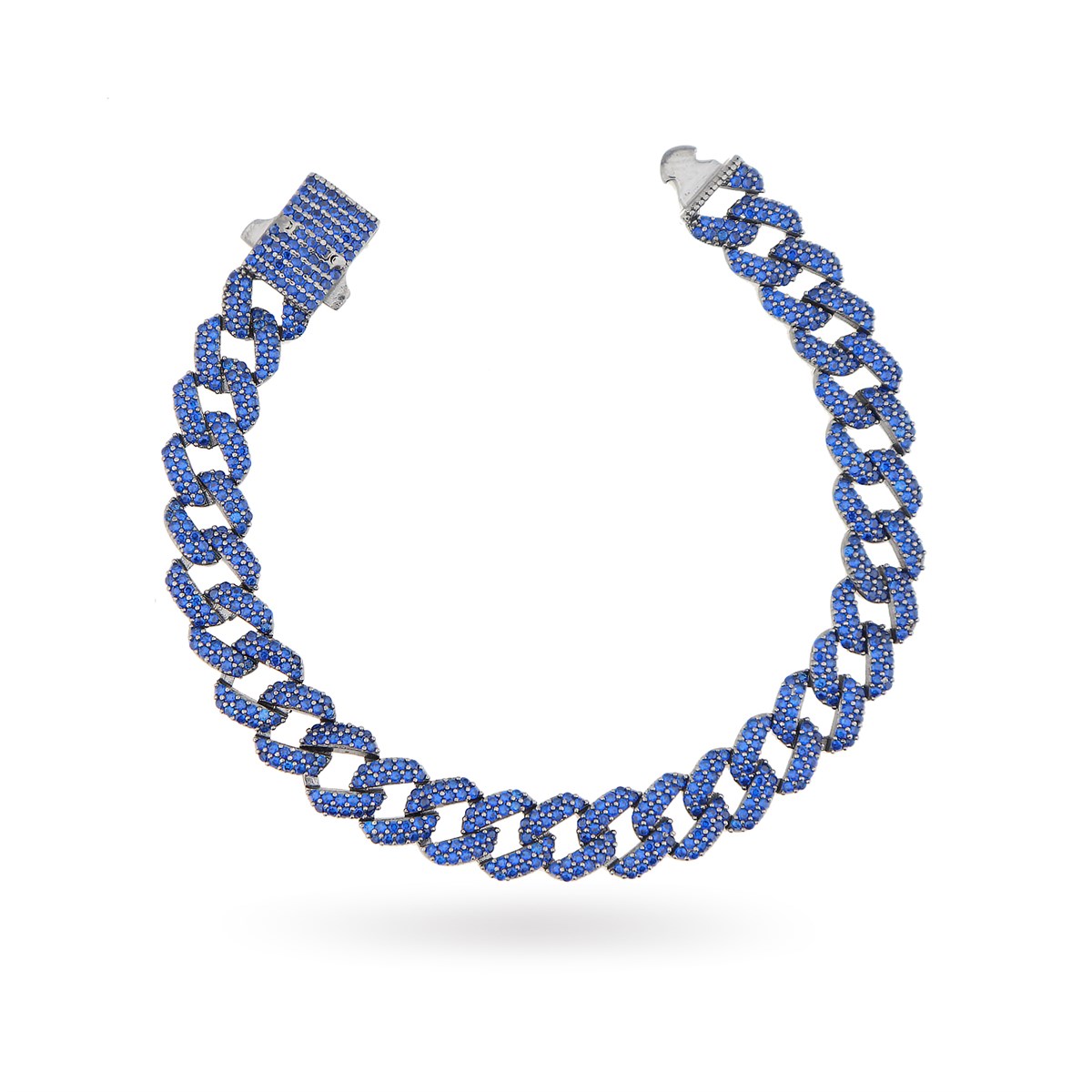 925 Ayar Gümüş Safir Taşlı Gurmet Bileklik