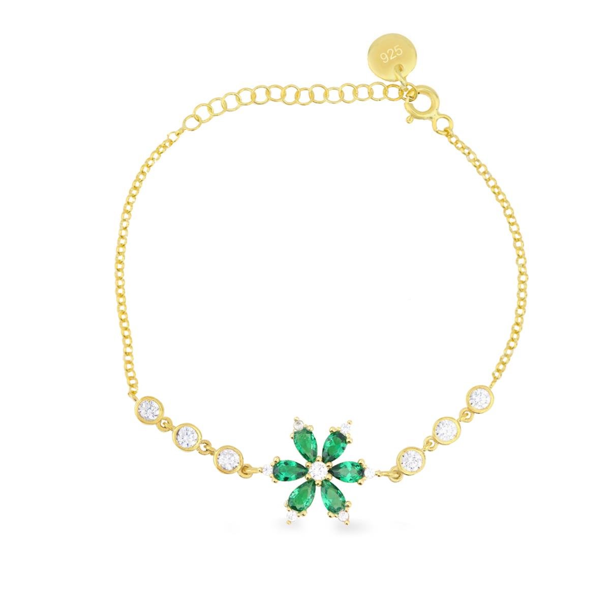 925 Ayar Gümüş Unutma Beni Çiçeği Bileklik