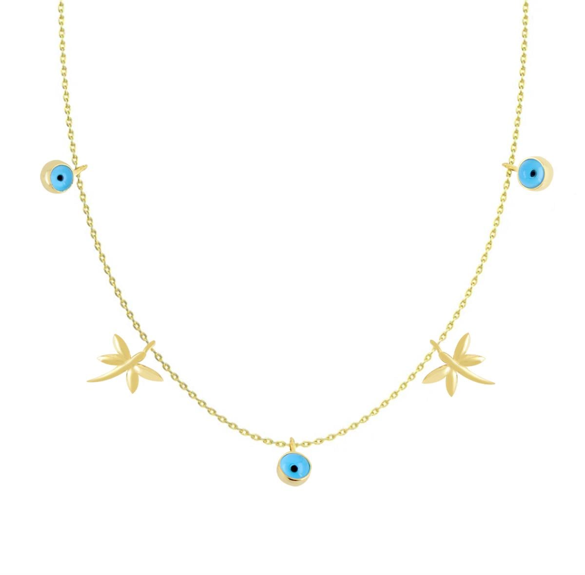 925 Ayar Gümüş Yusufçuk Şans Kolyesi