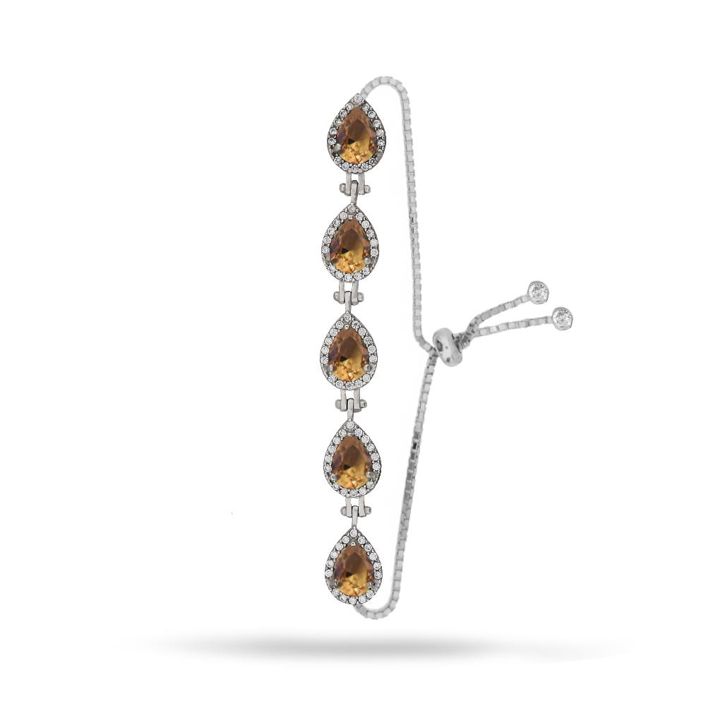 925 Ayar Gümüş Zultanit Damla Taşlı  Bileklik