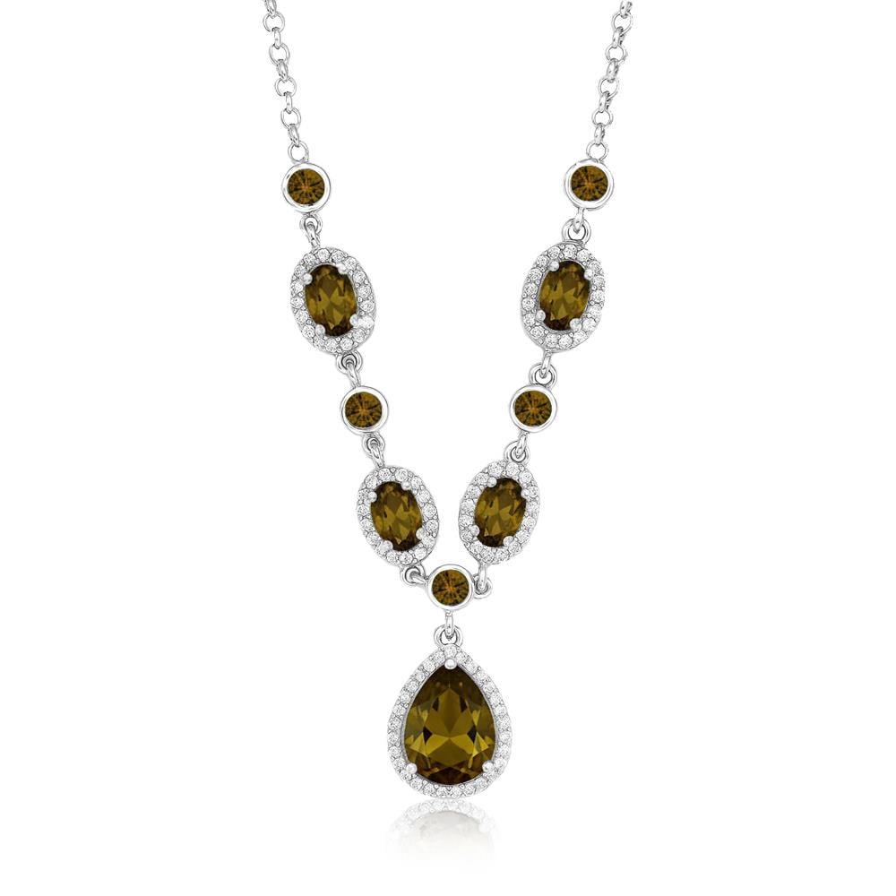 925 Ayar Gümüş Zultanit Kristal Elegance Kolye