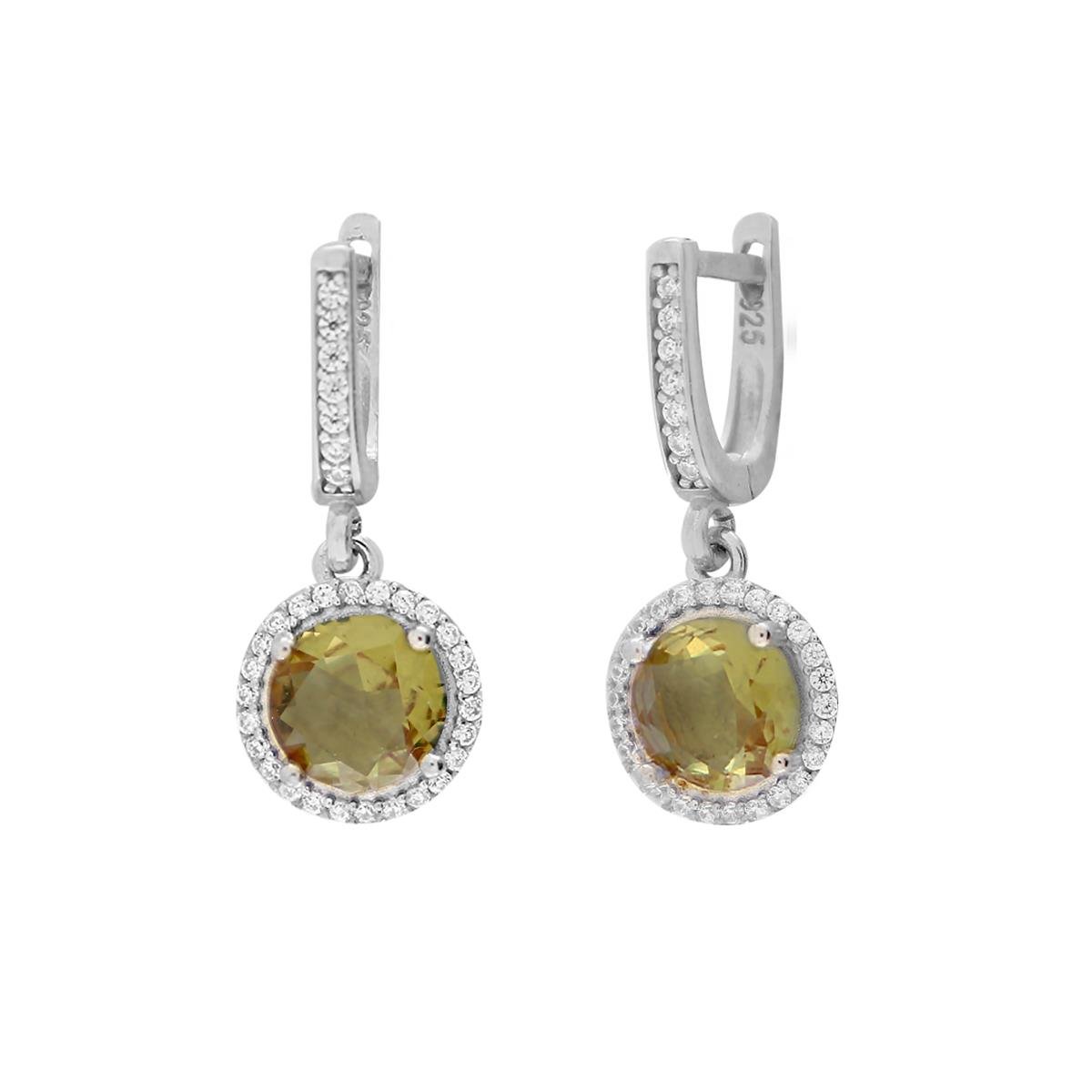 925 Ayar Gümüş Zultanit Taşlı Küpe