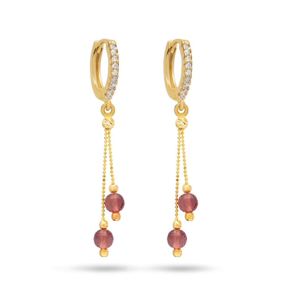 925 Ayar Gümüş Zultanit Taşlı Sallantılı Küpe