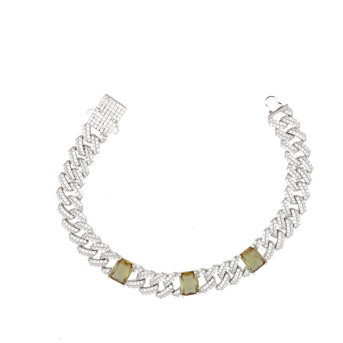 925 Ayar Gümüş Zultanit Taşlı Zincir Bileklik