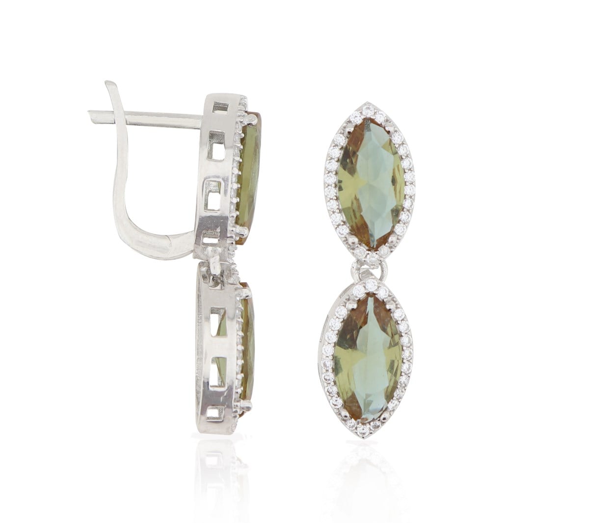 925 Ayar Zultanit Taş Gümüş Küpe