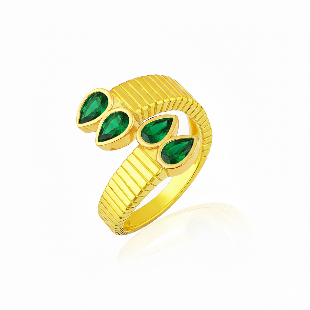 Altın Kaplama Sophia Damla Yüzük