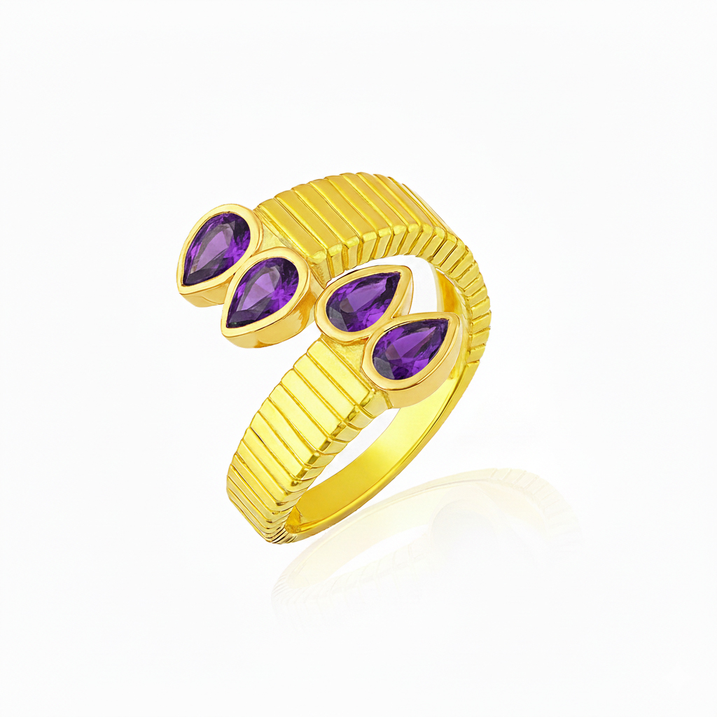 Altın Kaplama Sophia Damla Yüzük