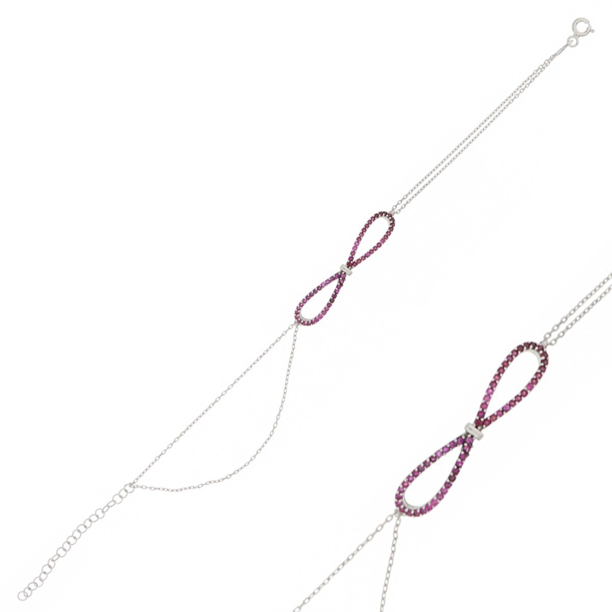 925 Ayar Gümüş Sonsuzluk Tasarım Bileklik 