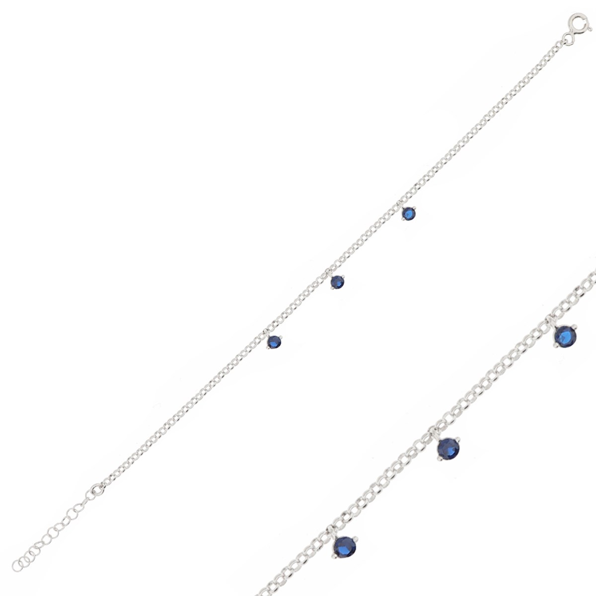 925 Ayar Gümüş Taşlı Tasarım Zarif Bileklik 