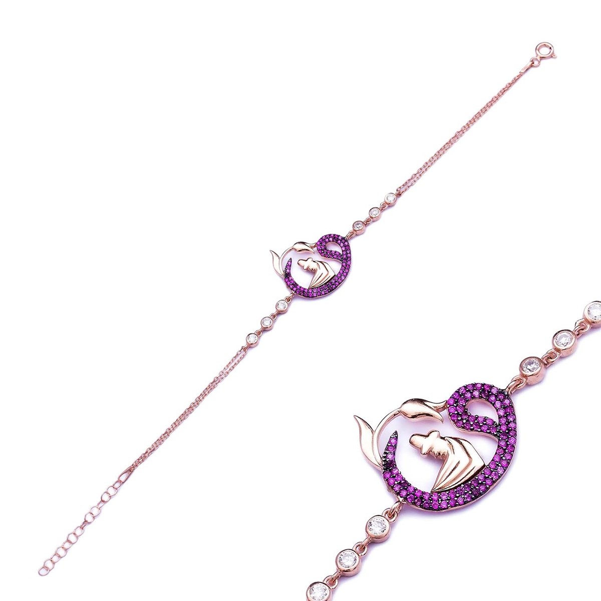 925 Ayar Gümüş Vav Tasarım Zarif Bileklik 