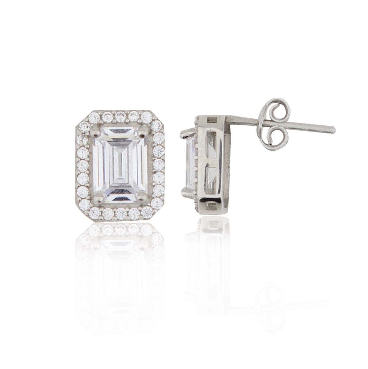 Zirkon Taşlı 925 Ayar Baget küpe