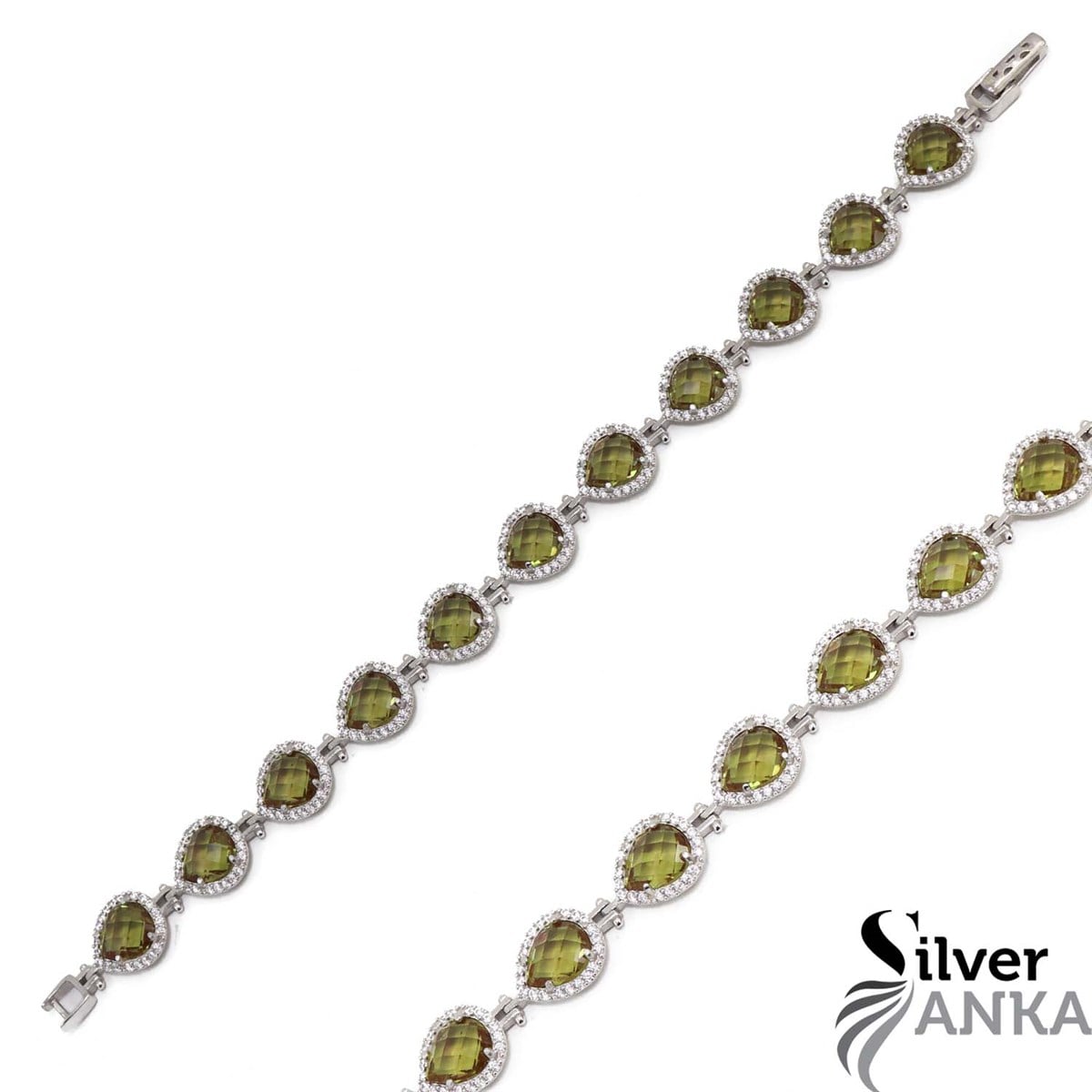 Zultanit Taşlı Zarif Bileklik Trend 925 Ayar Gümüş Takı