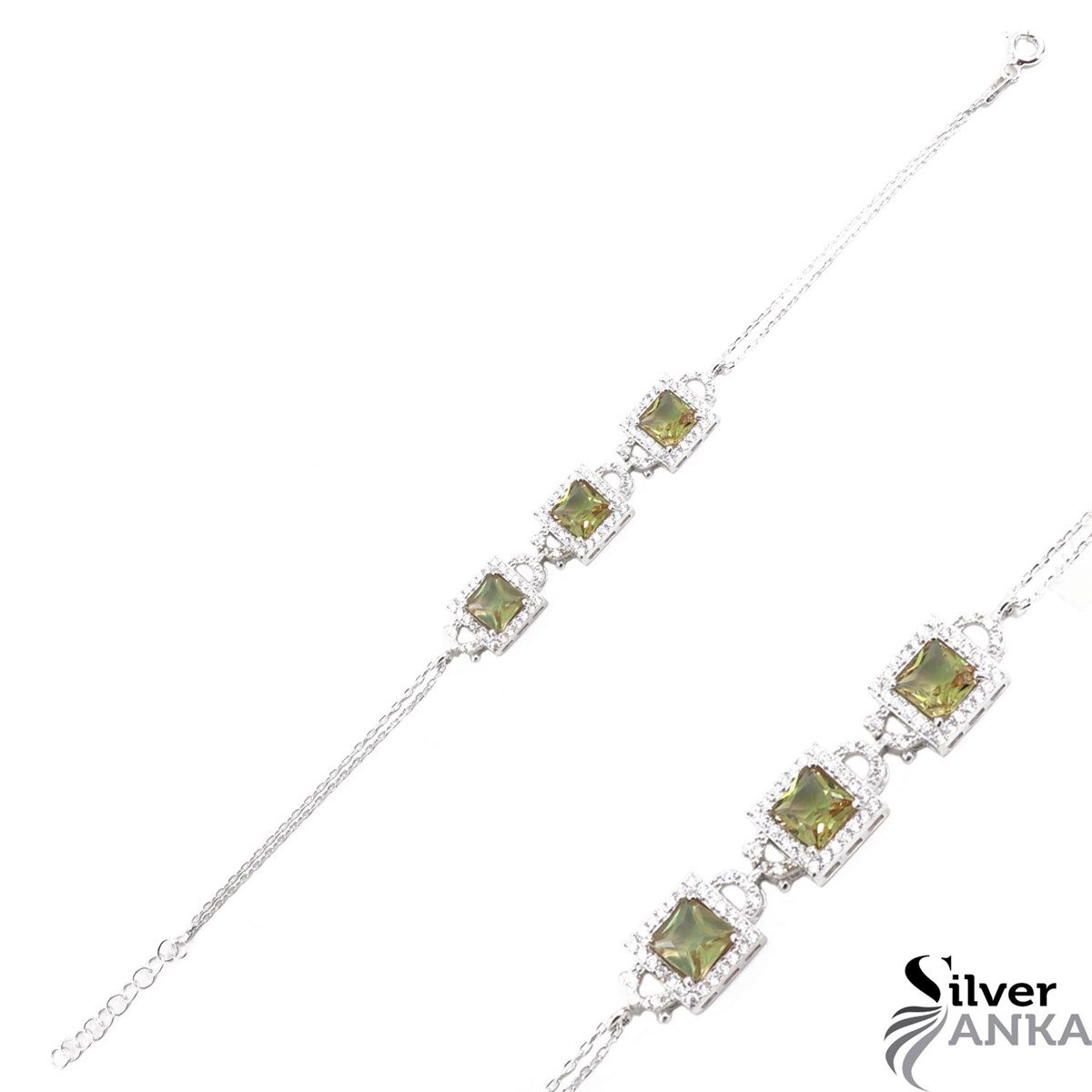 Zultanit Taşlı Zarif Bileklik Trend 925 Ayar Gümüş Takı