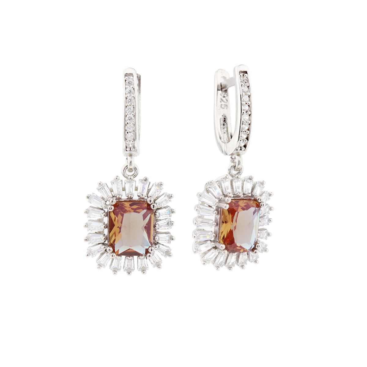 Zultanit Taşlı Zarif Trend Küpe 925 Ayar Gümüş Takı