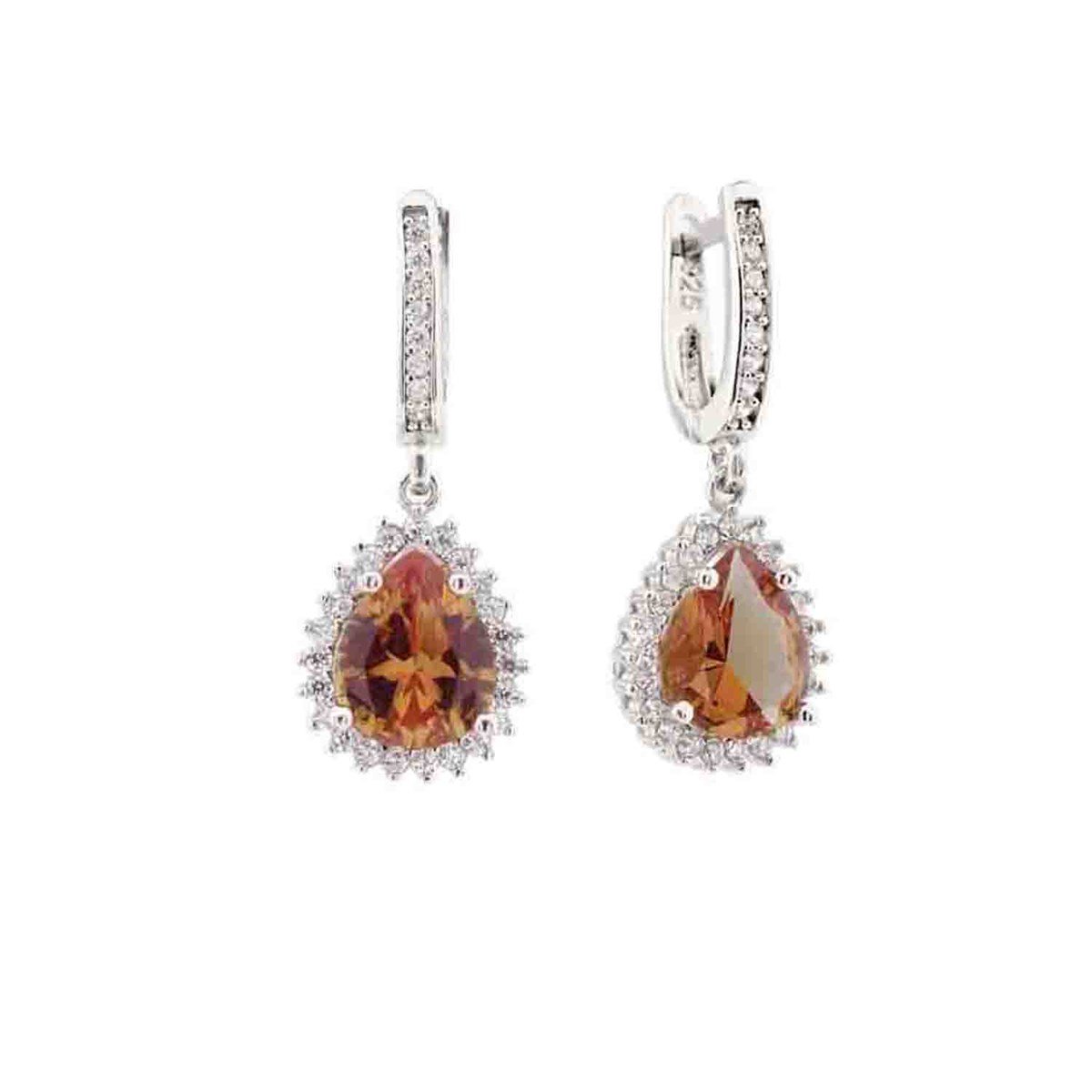 Zultanit Taşlı Zarif Trend Küpe 925 Ayar Gümüş Takı