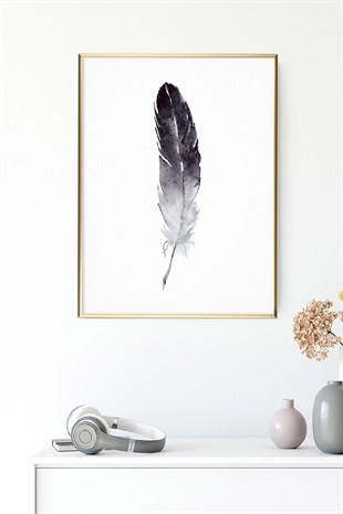 Black Feather Poster Tablo