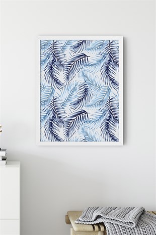 Mavi Çam Yaprakları Poster