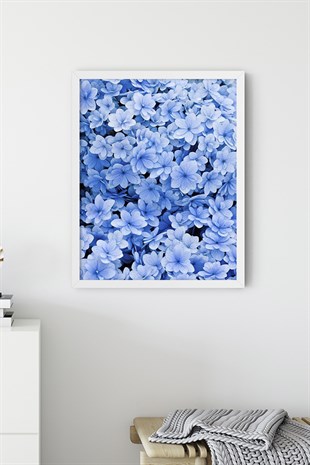Mavi Çiçekler Poster