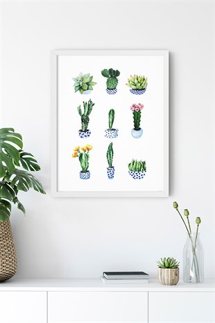 Mini Kaktüsler Poster