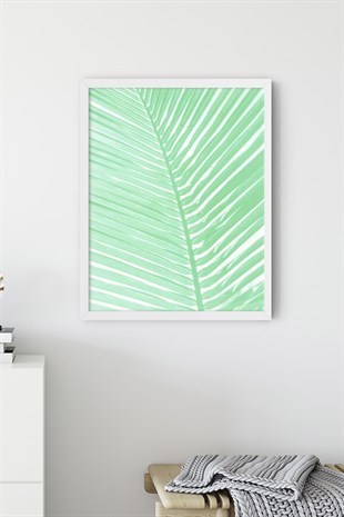 Mint Palmiye Yaprağı Poster