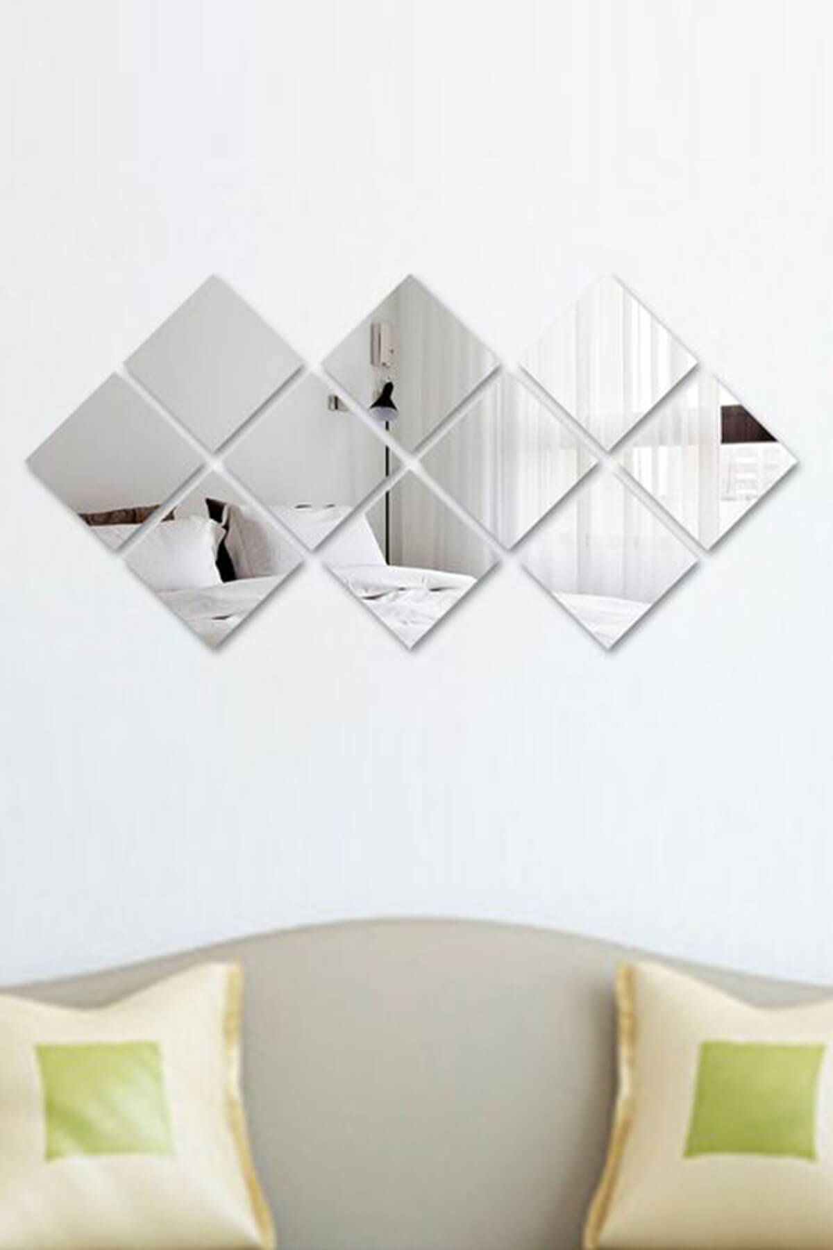 10'lu Dekoratif Ayna (20x20cm) | fekarehome