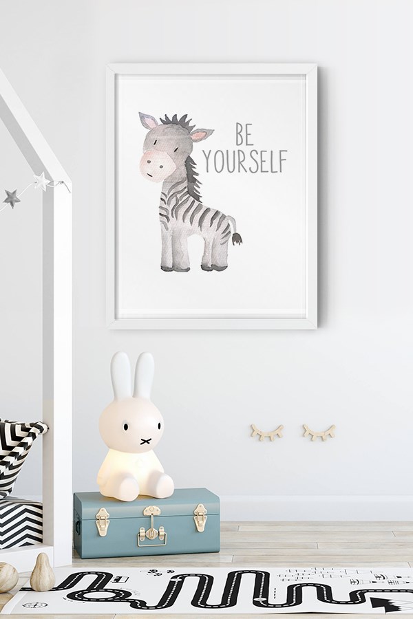 Zebra Nursery Room Poster