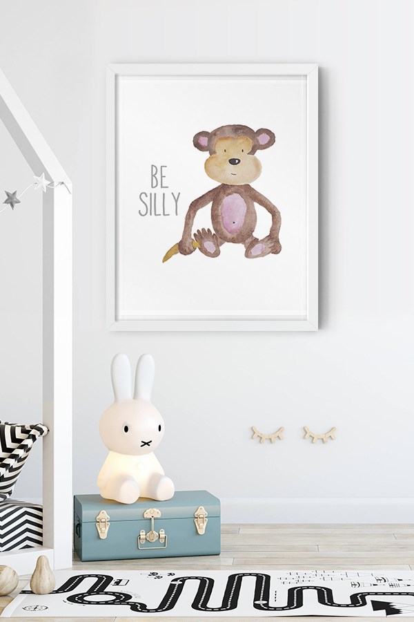 Monkey Nursery Room Poster