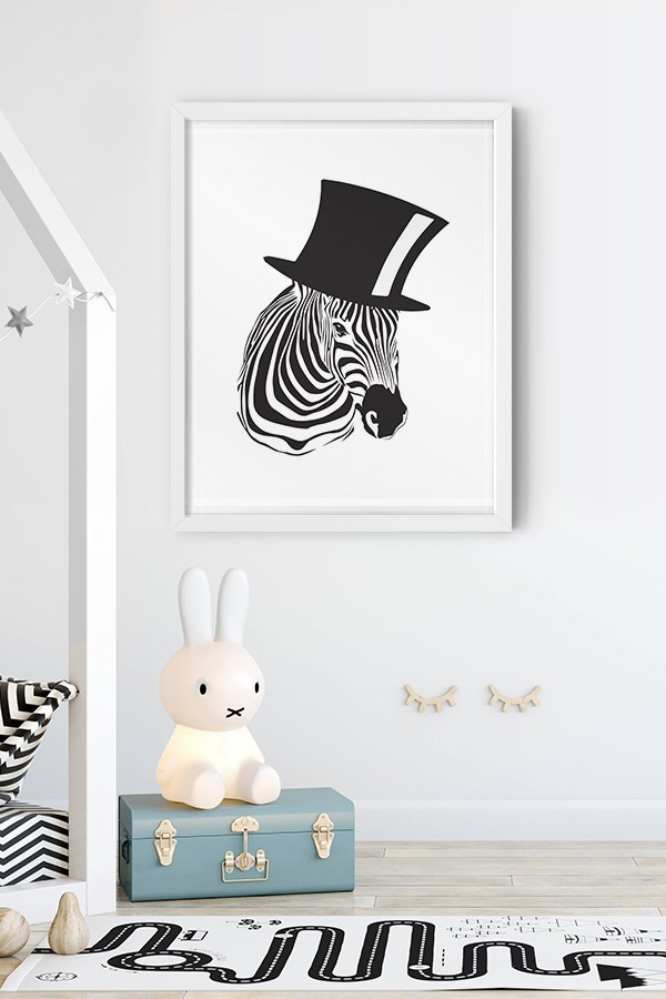 Zebra Nursery Room Poster No:2