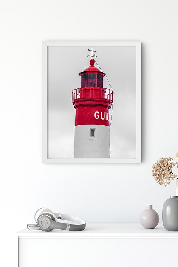 Red Lighthouse Poster
