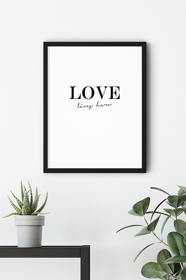 Love Lives Here Motto Poster