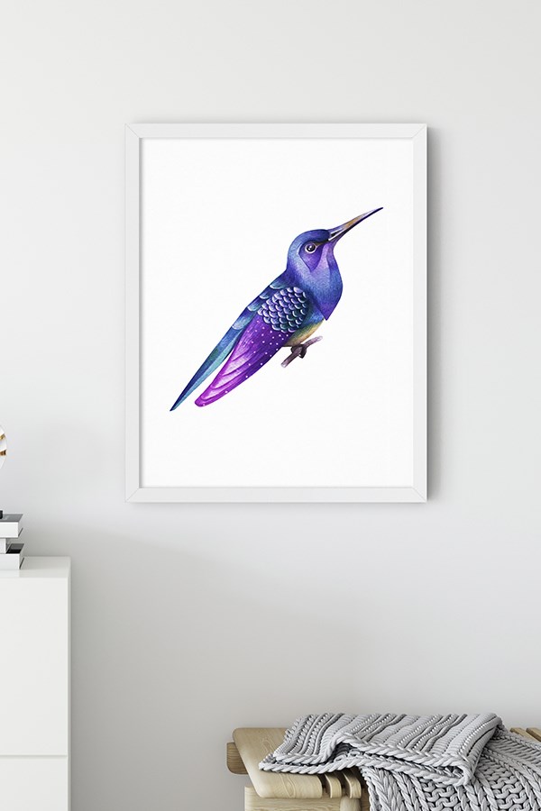 Purple Bird Poster