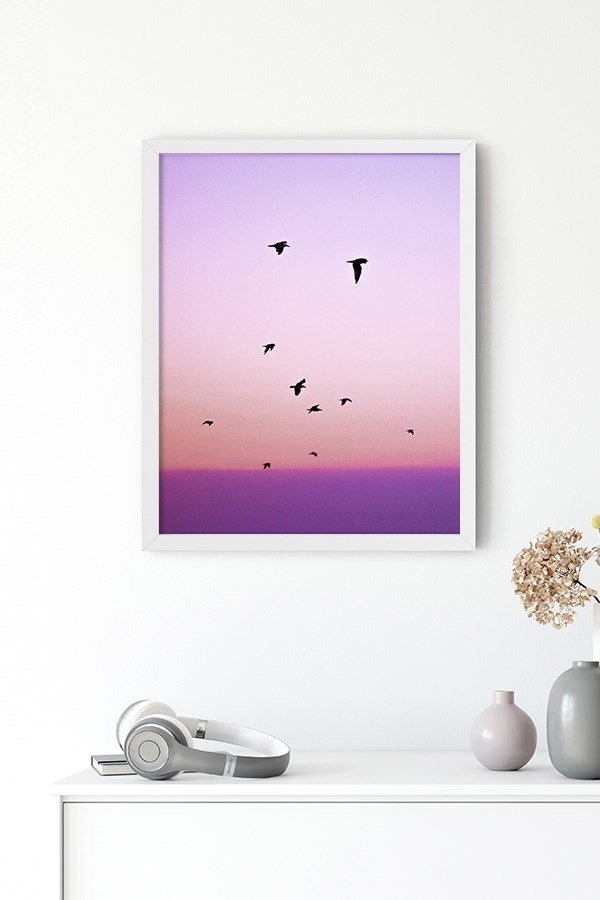 Purple Birds Poster