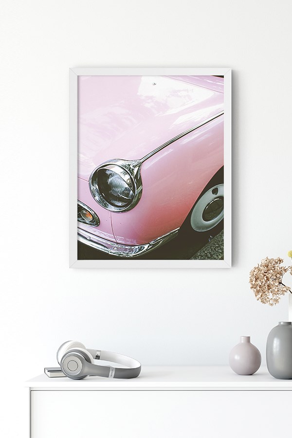 Pink Car Poster