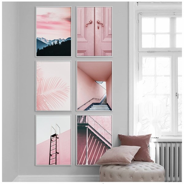 Pink Photo Gallery Wall