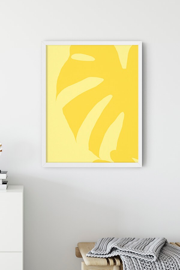 Yellow Monstera Poster