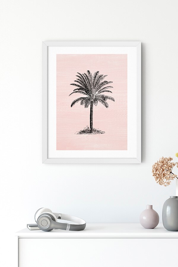Watercolor Palm Tree No:2 Poster