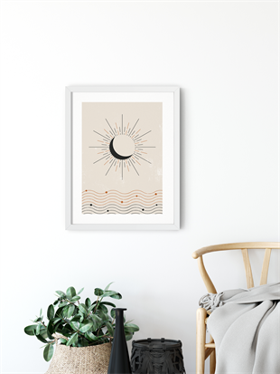 Ay ve Güneş Poster Tablo Seti