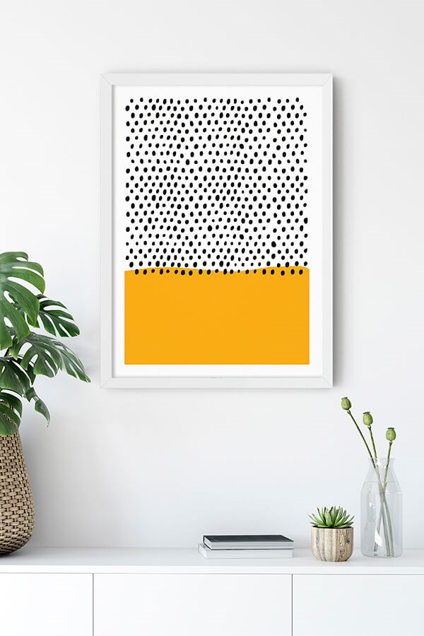 Yellow Dots Poster