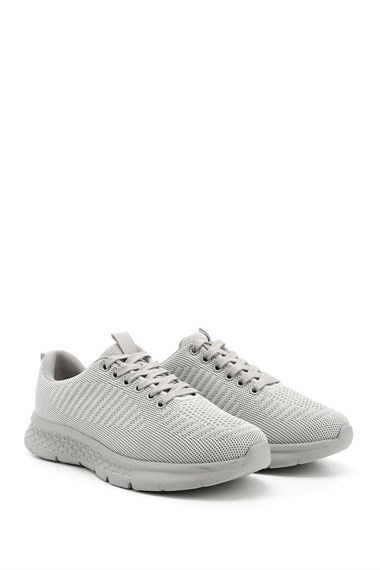 Erkek Buz Triko Bağcıklı Comfort Sneaker