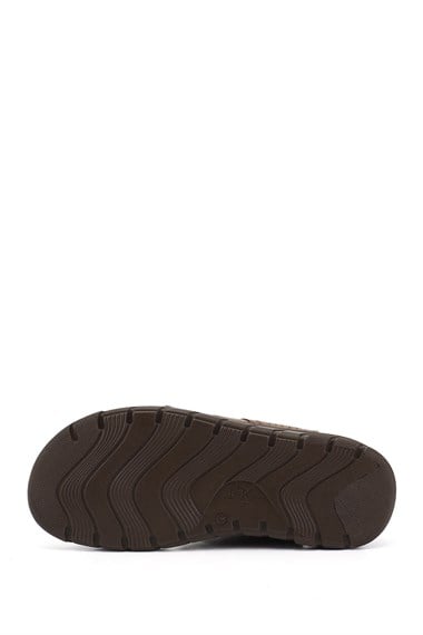 Erkek Ceviz Hakiki Deri Comfort Sandalet
