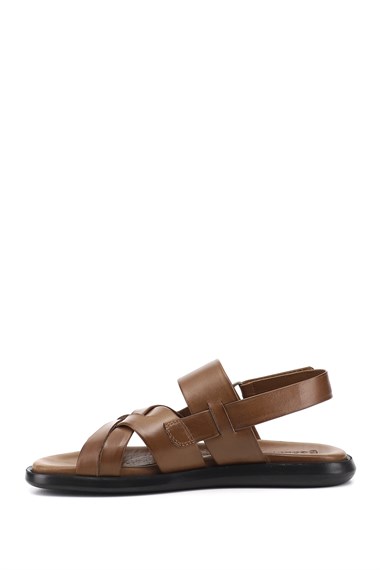 Erkek Ceviz Hakiki Deri Comfort Sandalet