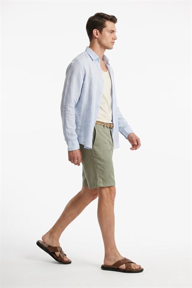 Erkek Ceviz Çapraz Bantlı Hakiki Deri Terlik