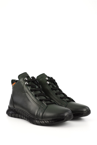 Mens Zip-Up Genuine Leather Outdoor Boots