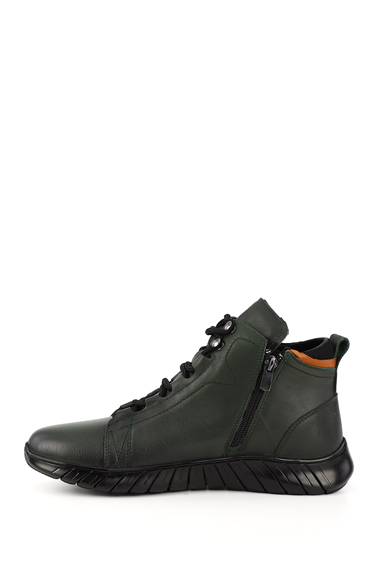 Mens Zip-Up Genuine Leather Outdoor Boots