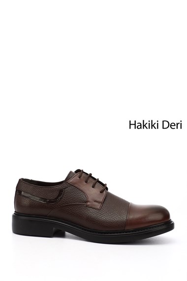 Erkek Kahve Antik Bağcıklı Hakiki Deri Klasik Ayakkabı
