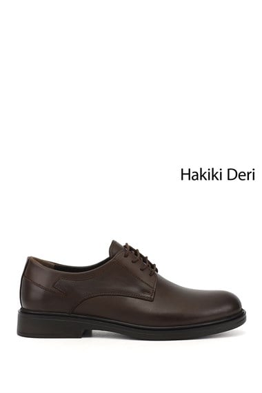 Erkek Kahve Antik Bağcıklı Hakiki Deri Klasik Ayakkabı