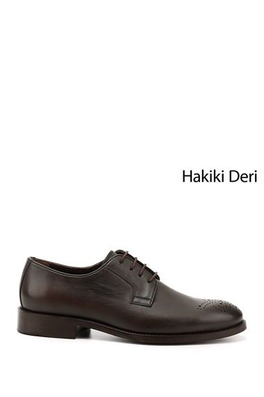 Mens Brown Antique Lace-Up Genuine Leather Classic Shoes