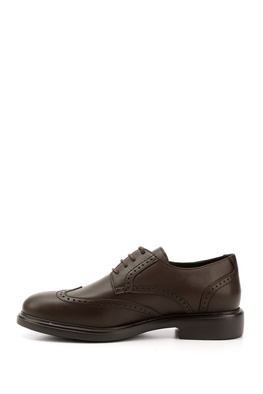 Mens Brown Antique Lace-Up Genuine Leather Classic Oxford Shoes